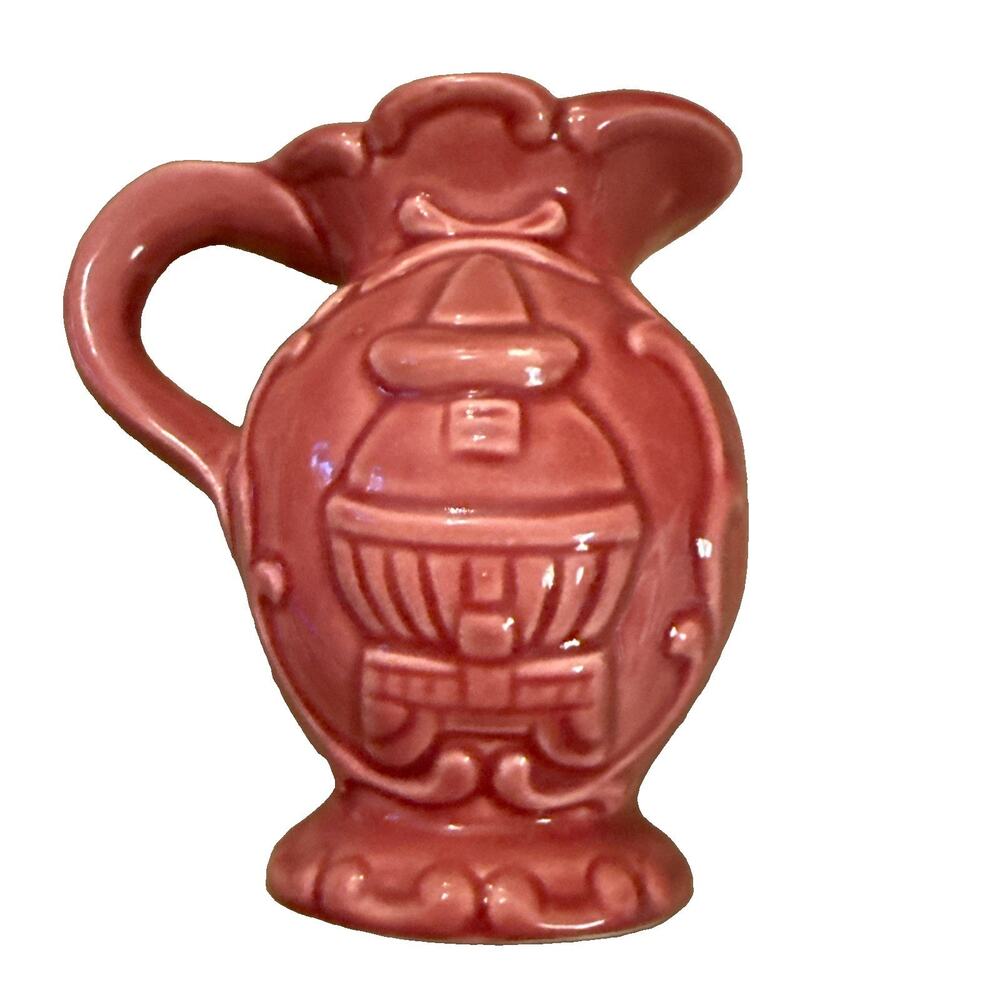 Vintage Norleans Japan Ceramic Cream Pitcher Mauve PLEASE NOTICE CHIP.